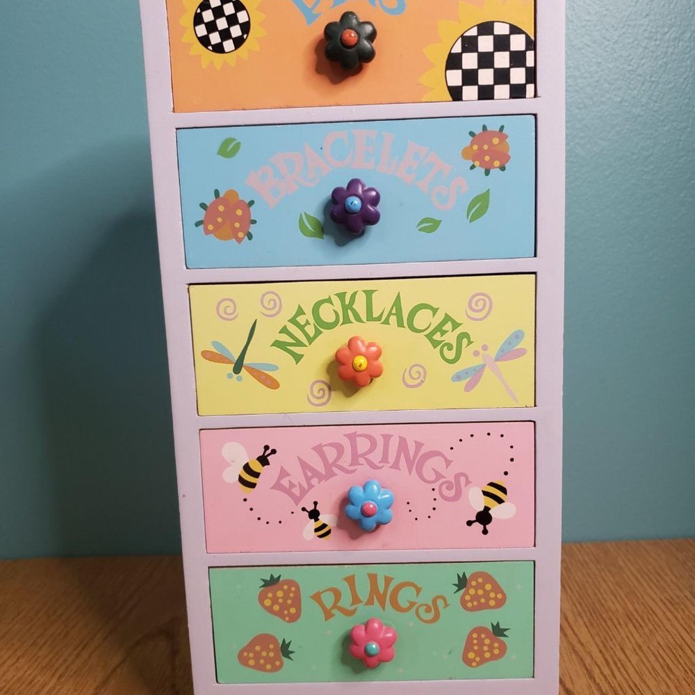 Wooden Jewelry Box  - 12" tall